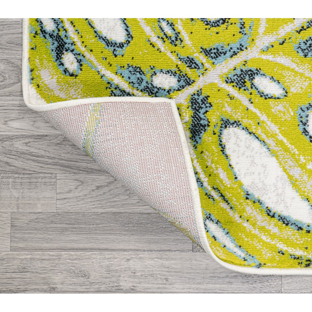 Philodendron Tropical Leaves Area Rug
