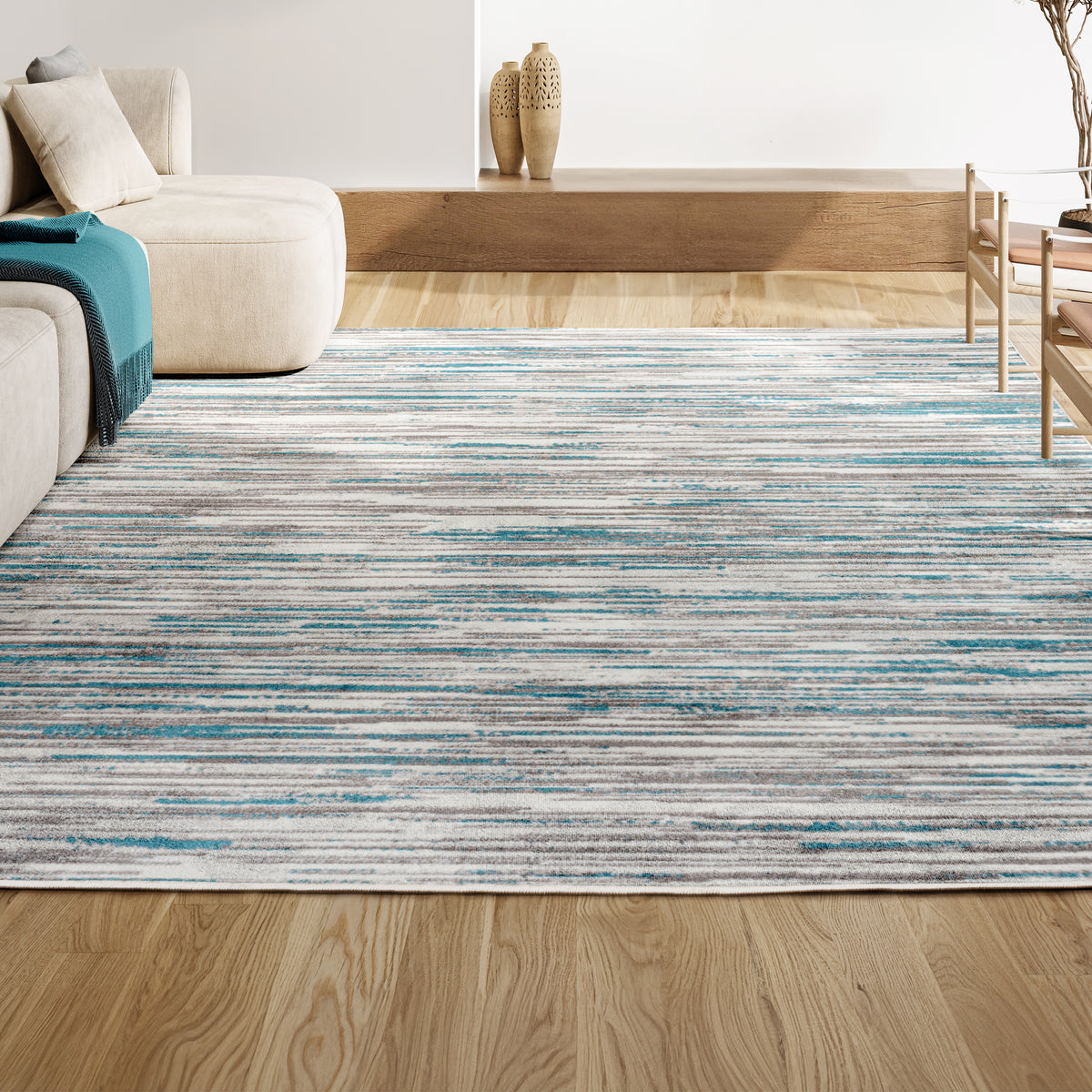 Lance Abstract Linear Stripe Area Rug
