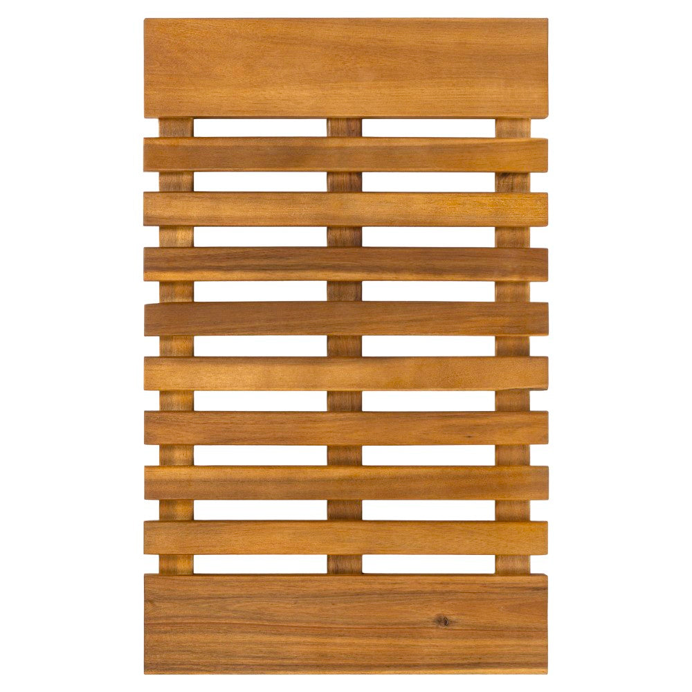 Misty Modern Classic Acacia Wood Slat Rug Mat