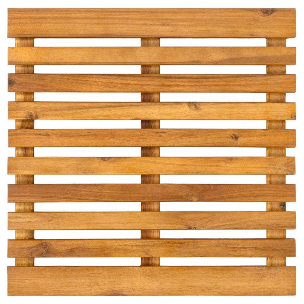 Misty Modern Classic Acacia Wood Slat Rug Mat