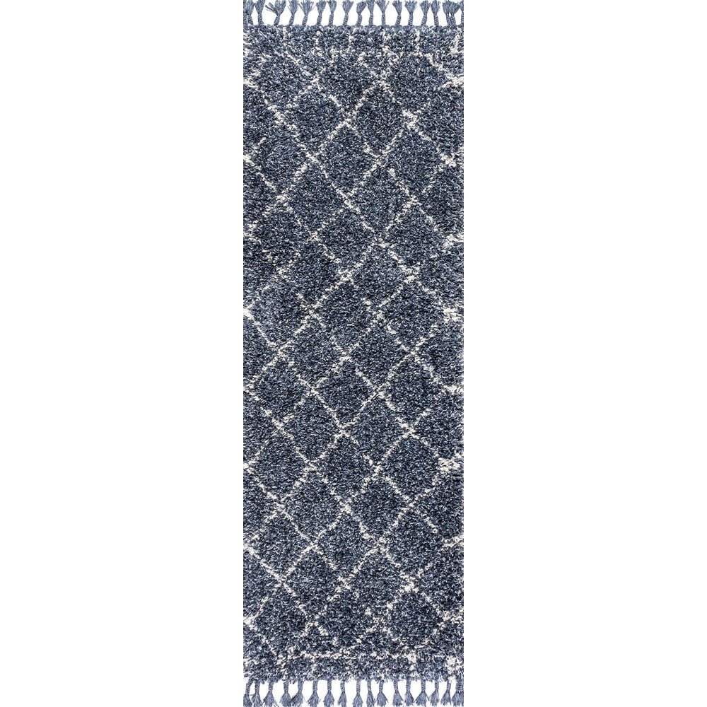 Denver Mercer Shag Plush Tassel Area Rug