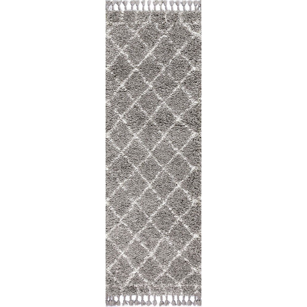 Denver Mercer Shag Plush Tassel Area Rug