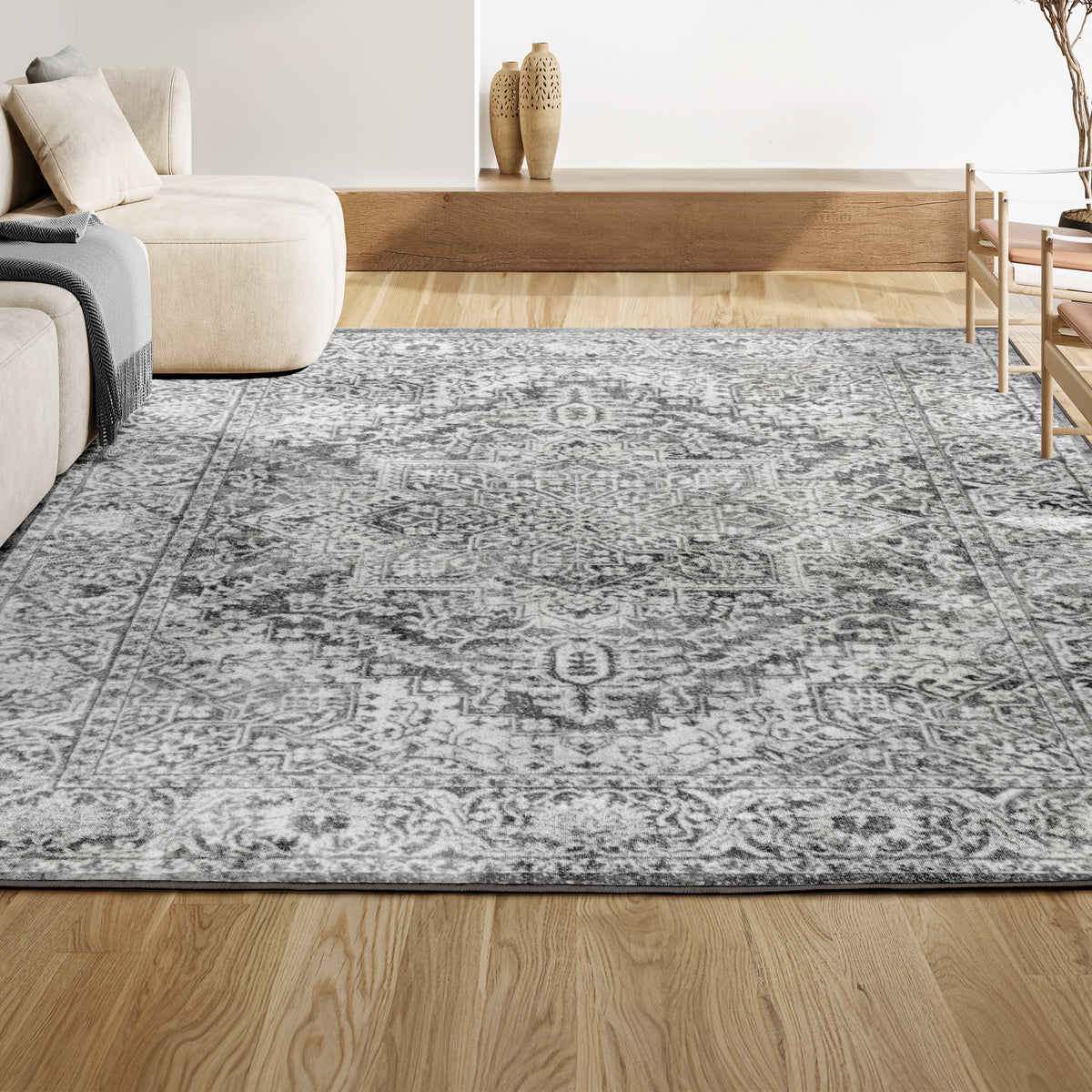 Sapporo Modern Persian Vintage Medallion Area Rug