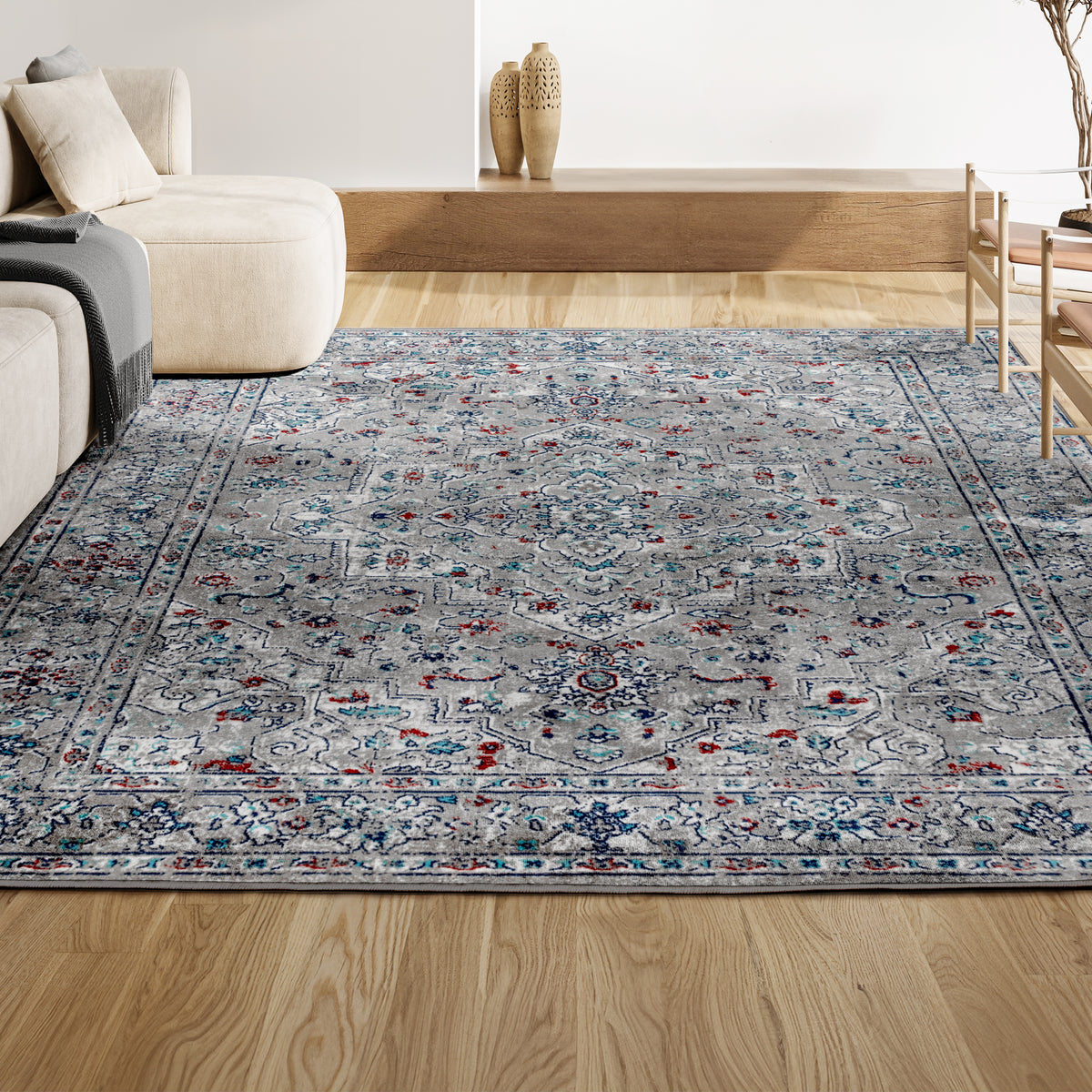 Mito Modern Persian Vintage Medallion Area Rug