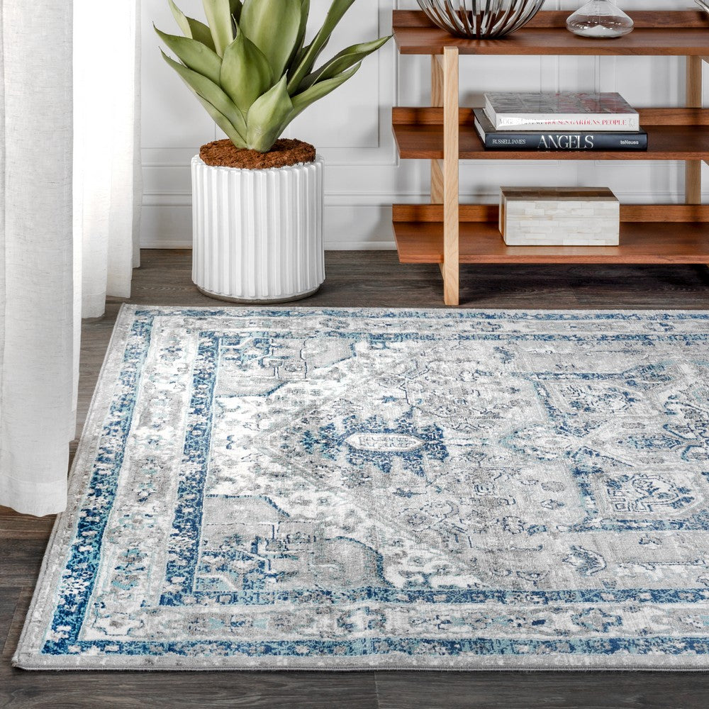 Morioka Modern Persian Vintage Medallion Area Rug