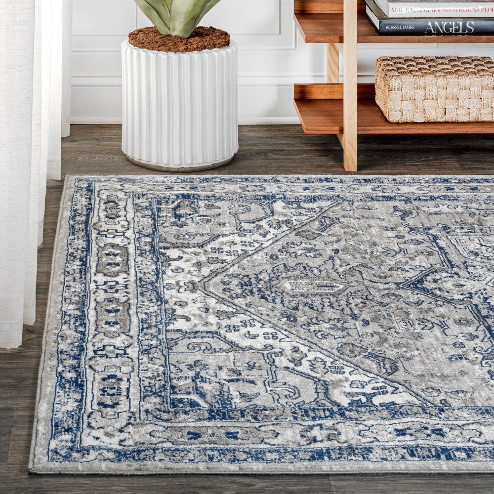 Morioka Modern Persian Vintage Medallion Area Rug