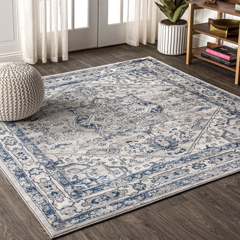 Morioka Modern Persian Vintage Medallion Area Rug