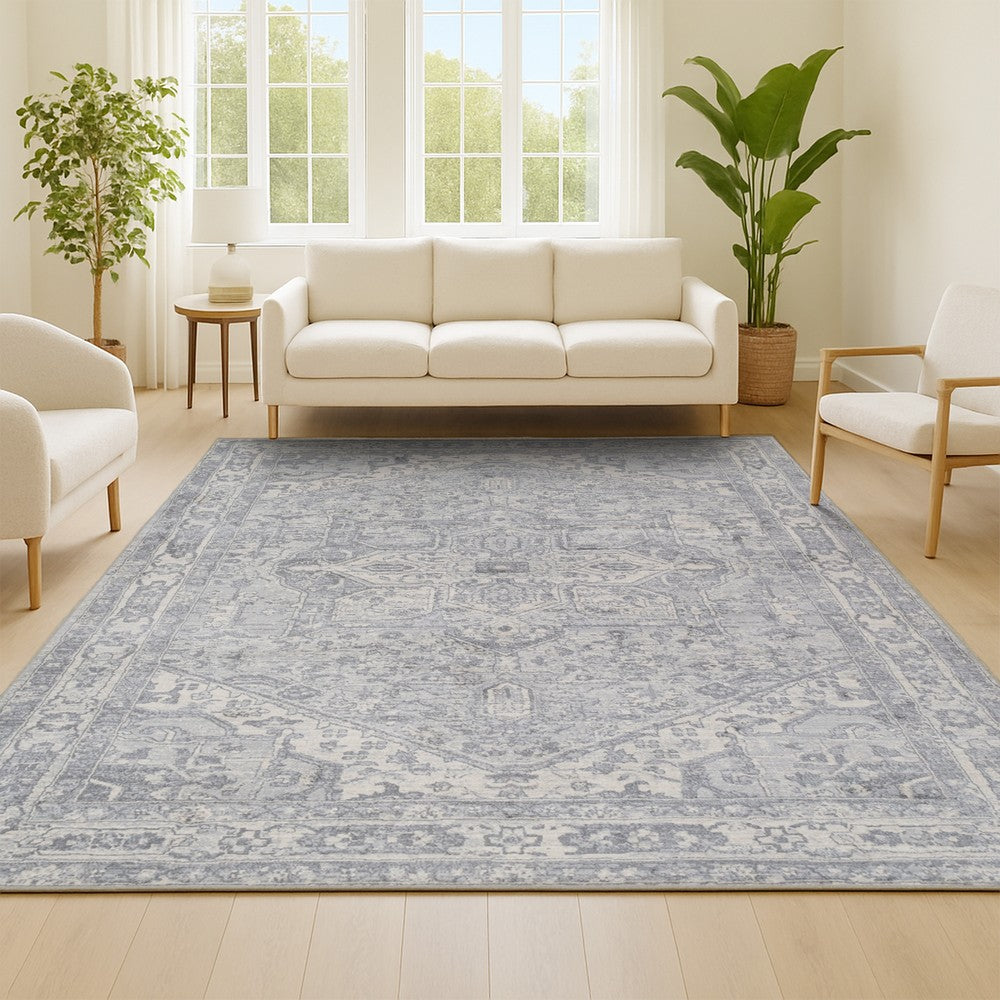 Morioka Modern Persian Vintage Medallion Area Rug