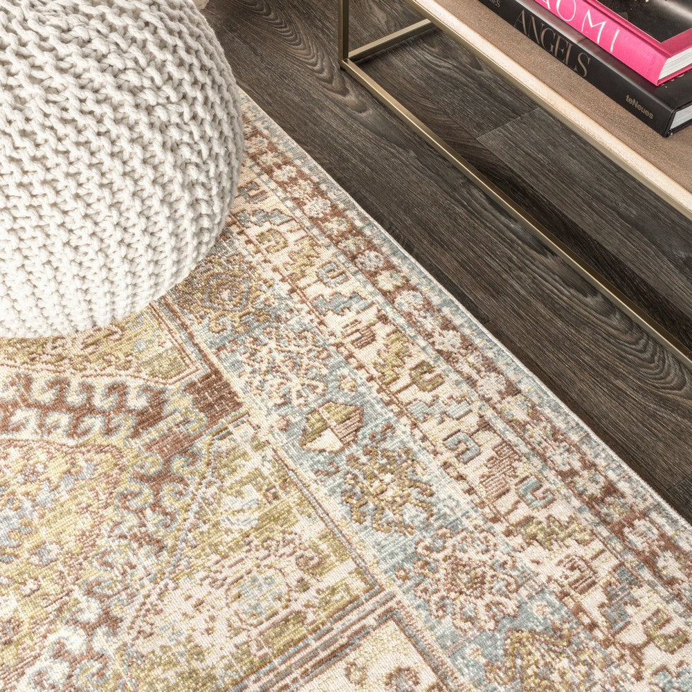 Bioko Darija Ornate Geometric Medallion Area Rug