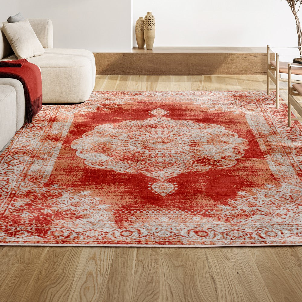 Face Cottage Medallion Area Rug