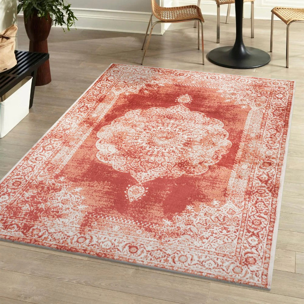 Face Cottage Medallion Area Rug