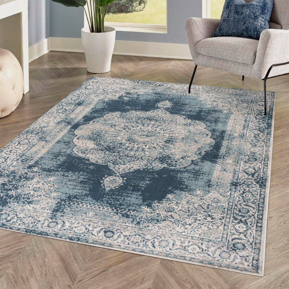 Face Cottage Medallion Area Rug