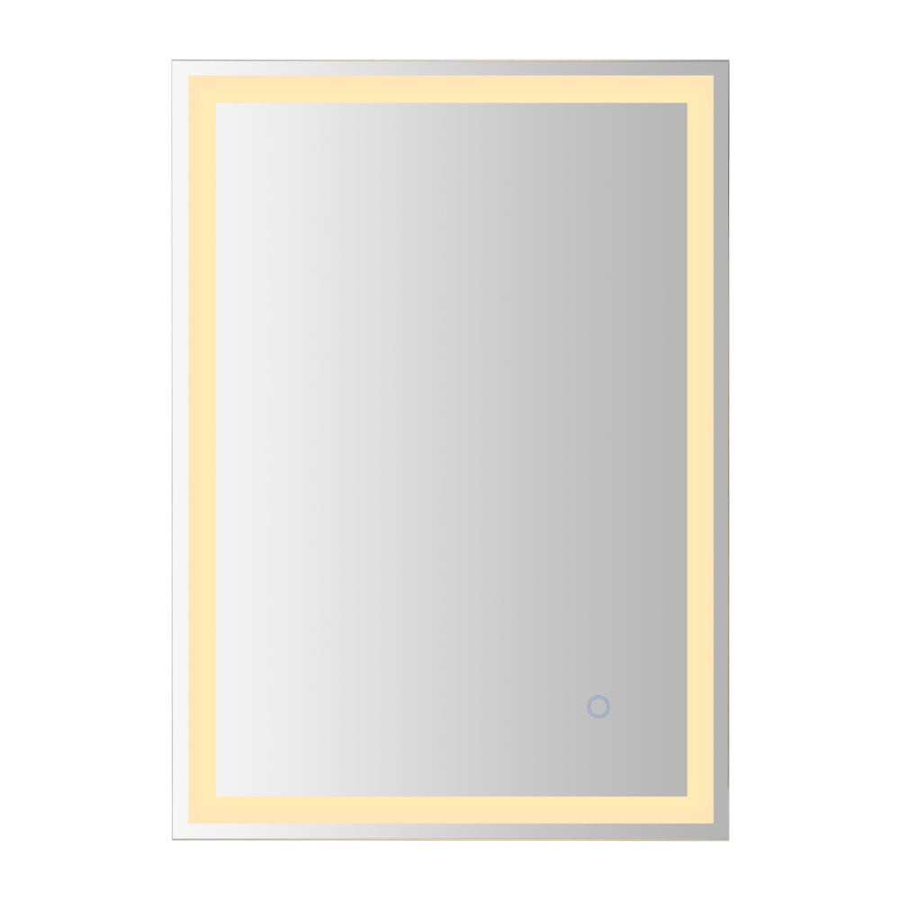 Mike Rectangular Frameless Anti-Fog Aluminum Front/Back-lit Tri-color LED Bathroom Vanity Mirror with Smart Touch Control
