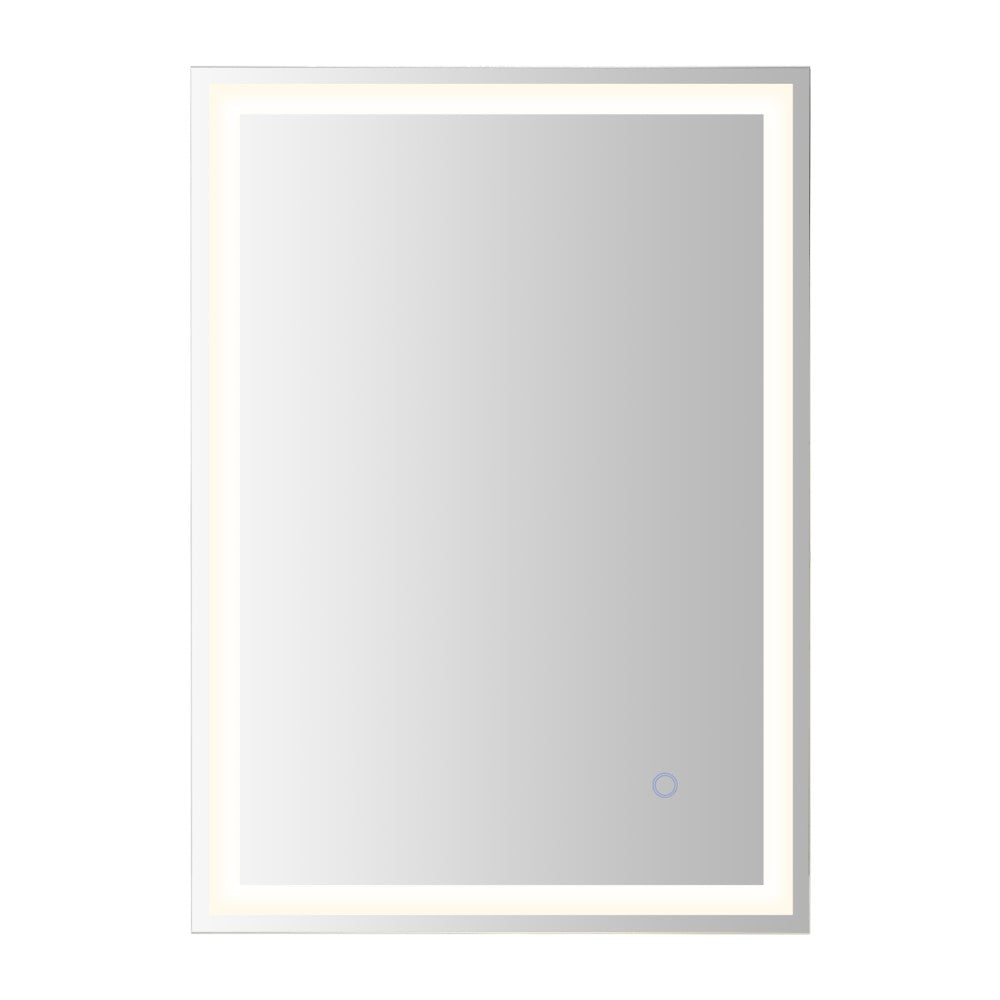 Mike Rectangular Frameless Anti-Fog Aluminum Front/Back-lit Tri-color LED Bathroom Vanity Mirror with Smart Touch Control