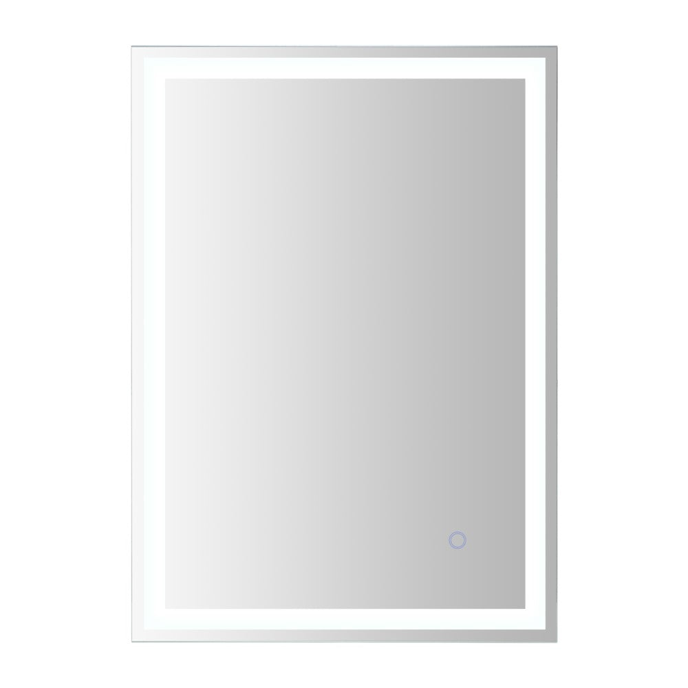 Mike Rectangular Frameless Anti-Fog Aluminum Front/Back-lit Tri-color LED Bathroom Vanity Mirror with Smart Touch Control