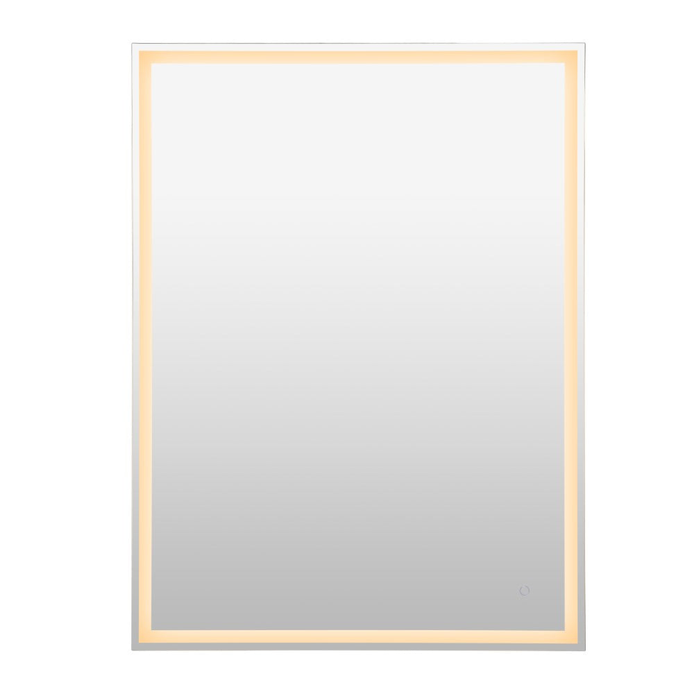 Mike Rectangular Frameless Anti-Fog Aluminum Front/Back-lit Tri-color LED Bathroom Vanity Mirror with Smart Touch Control