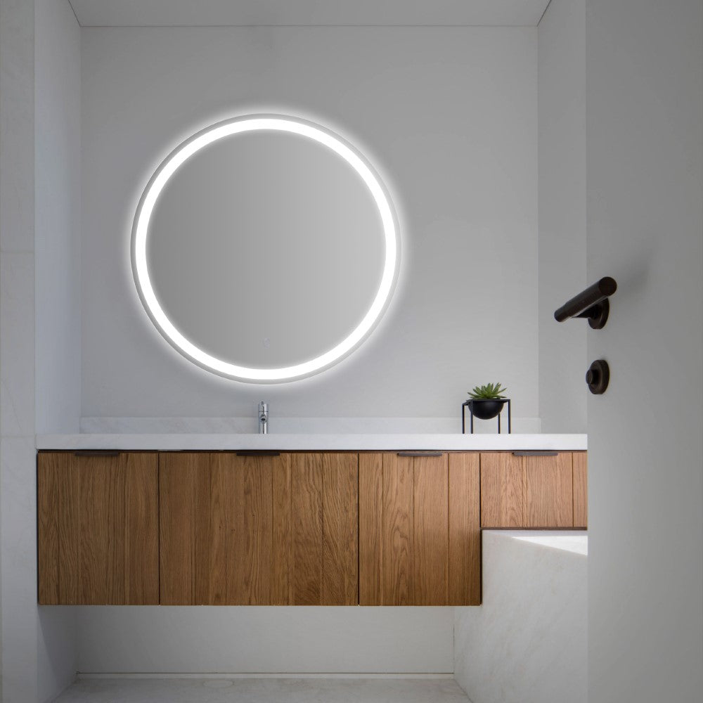 Sammy 27" Round Frameless Anti-Fog LED Vanity Mirror