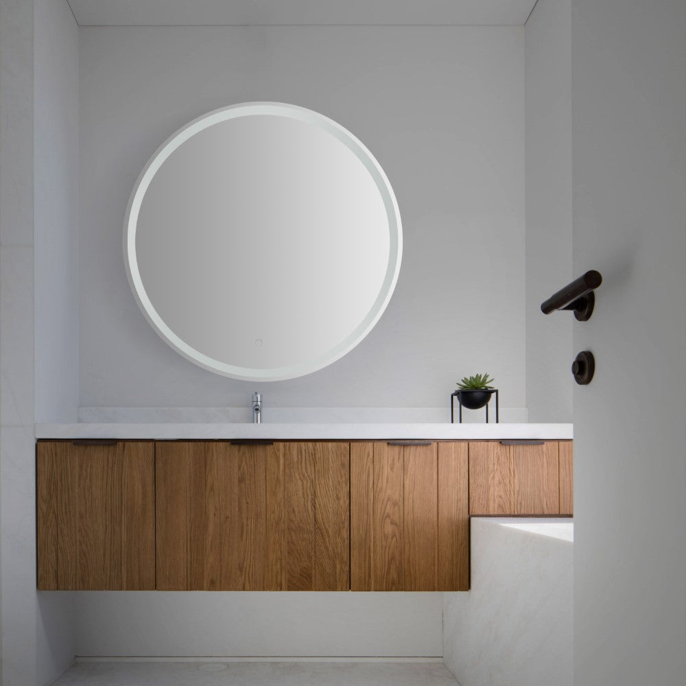 Sammy 27" Round Frameless Anti-Fog LED Vanity Mirror