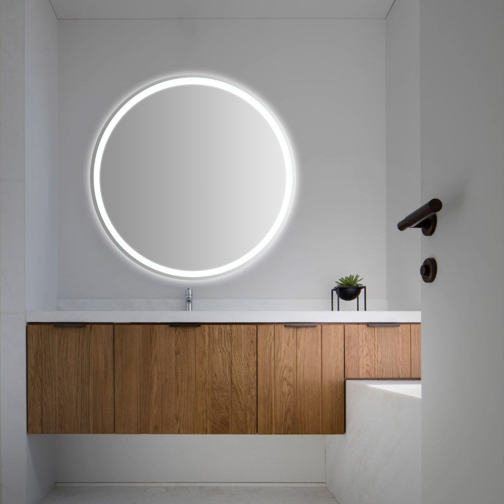 Sammy 27" Round Frameless Anti-Fog LED Vanity Mirror