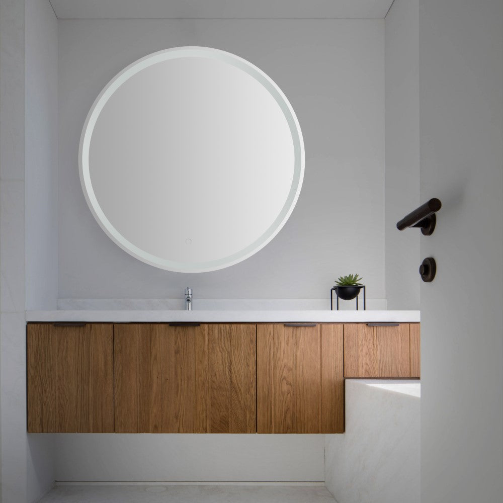 Sammy 27" Round Frameless Anti-Fog LED Vanity Mirror