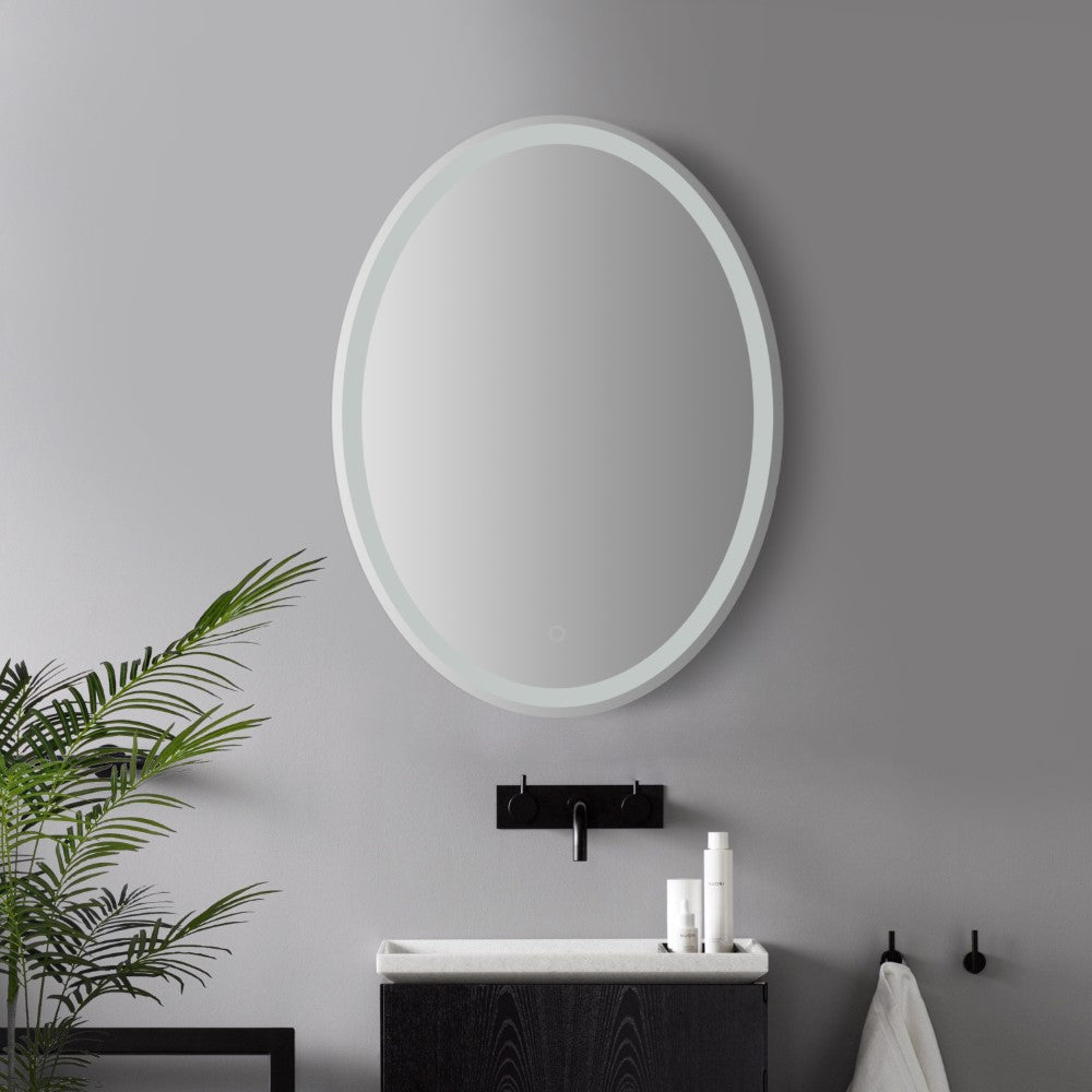 Sammy 27" Round Frameless Anti-Fog LED Vanity Mirror