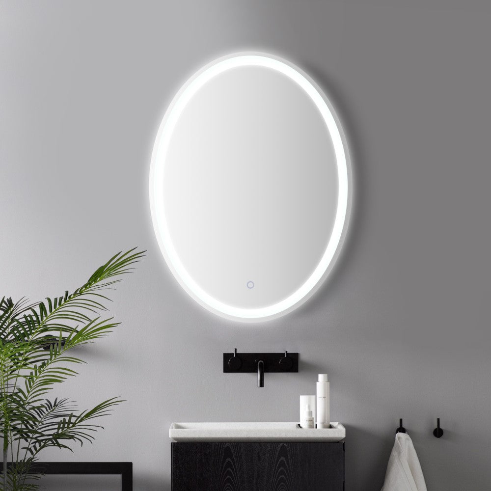 Sammy 27" Round Frameless Anti-Fog LED Vanity Mirror