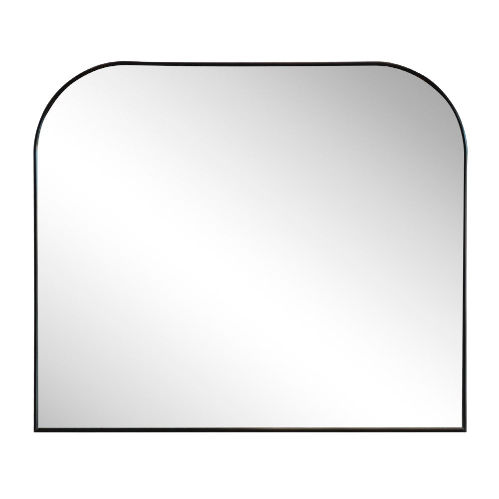 Aurex 38 in. W x 32 in. H Large Top Arched Rectangular Metal Framed Wall Mounted Mirror