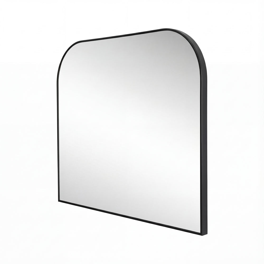 Aurex 38 in. W x 32 in. H Large Top Arched Rectangular Metal Framed Wall Mounted Mirror