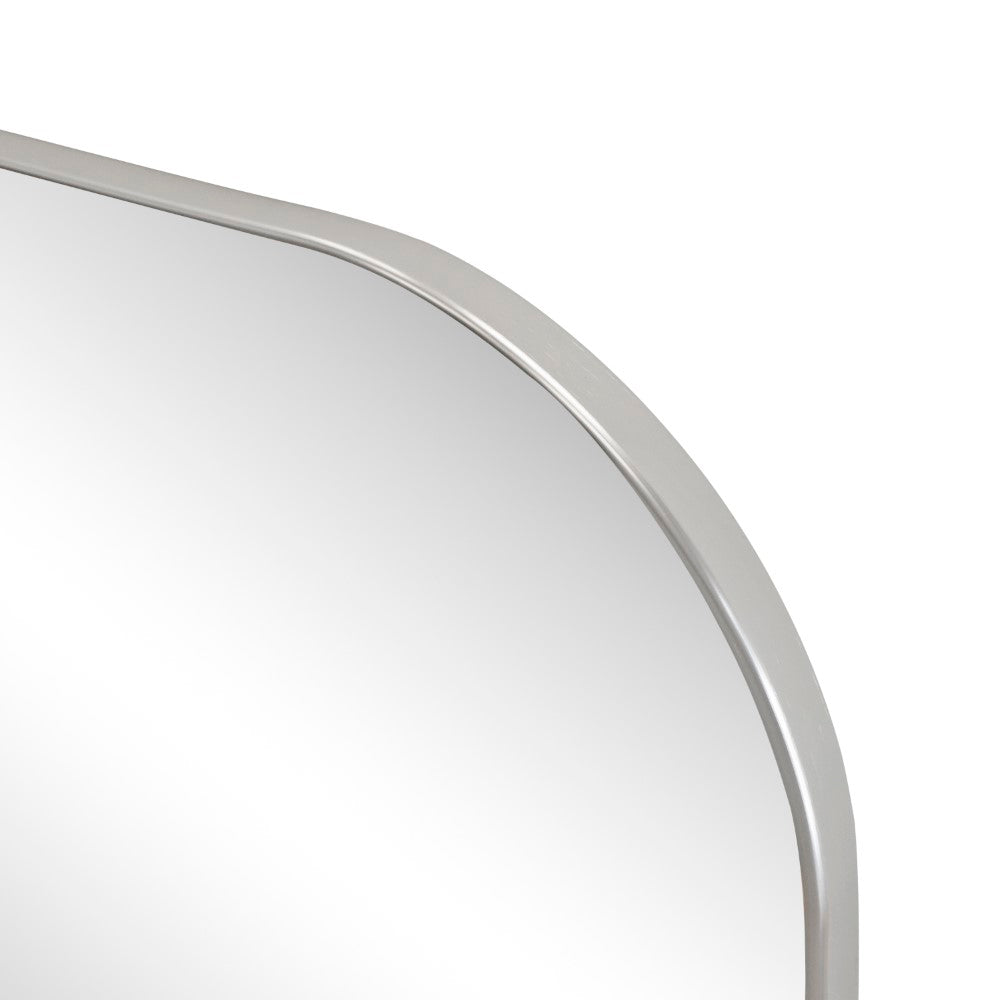 Aurex 38 in. W x 32 in. H Large Top Arched Rectangular Metal Framed Wall Mounted Mirror