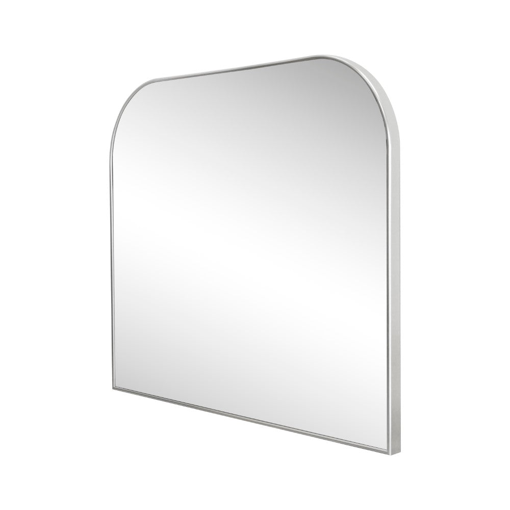 Aurex 38 in. W x 32 in. H Large Top Arched Rectangular Metal Framed Wall Mounted Mirror