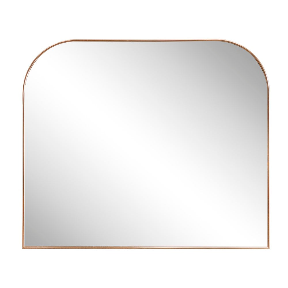Aurex 38 in. W x 32 in. H Large Top Arched Rectangular Metal Framed Wall Mounted Mirror