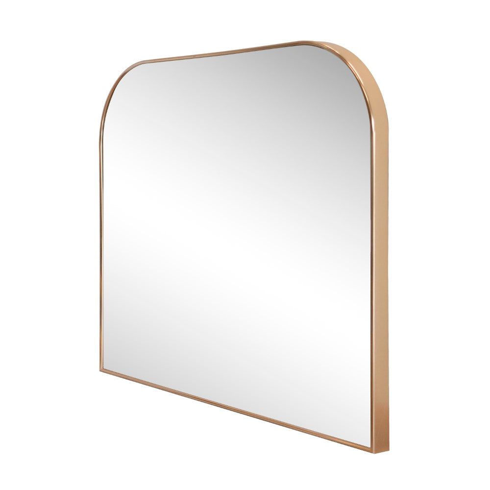 Aurex 38 in. W x 32 in. H Large Top Arched Rectangular Metal Framed Wall Mounted Mirror