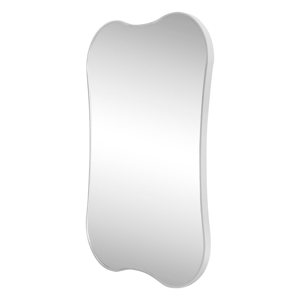 Olivefern 24 in. W x 36 in. H Medium Irregular Scallop Aluminum Alloy Framed Wall Mounted Mirror