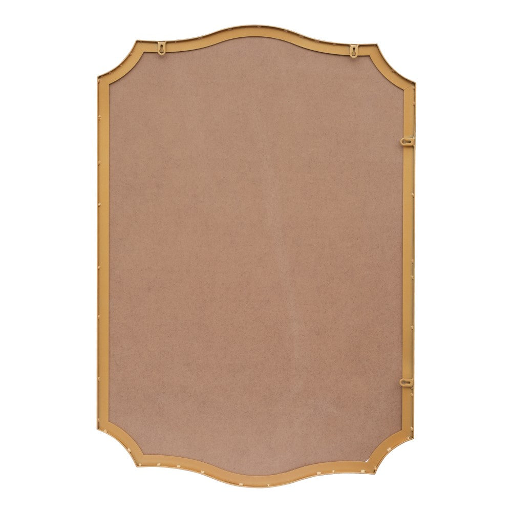 Elaris 24 in. W x 36 in. H Medium Crested Scallop Aluminum Alloy Framed Wall Mounted Mirror