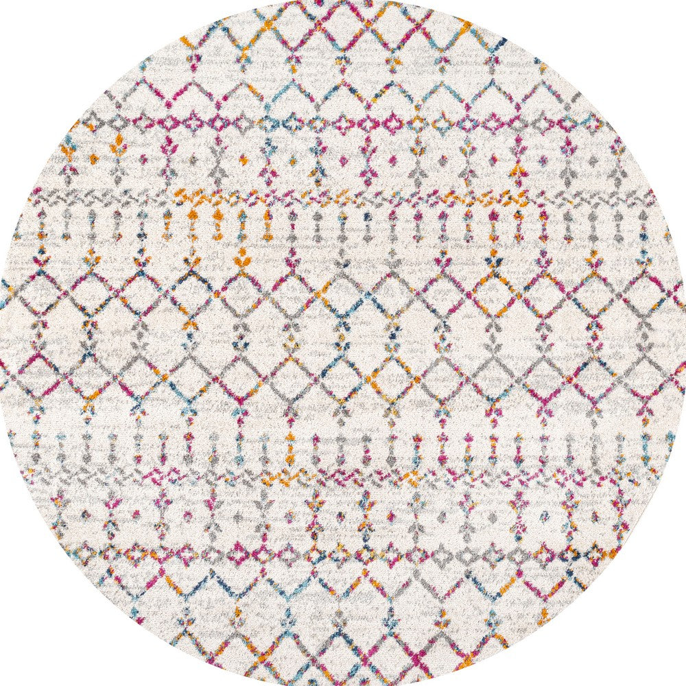 Kolkata Moroccan HYPE Boho Vintage Area Rug Ivory/Multi
