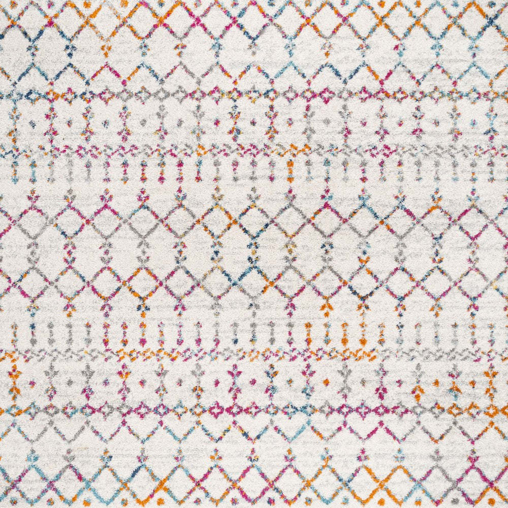 Kolkata Moroccan HYPE Boho Vintage Area Rug Ivory/Multi