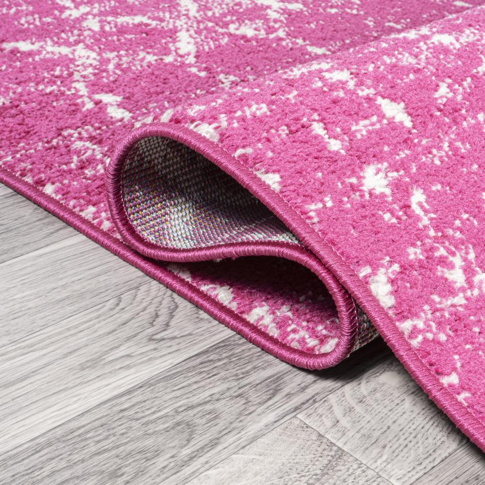 Kolkata Moroccan HYPE Boho Vintage Area Rug Fuchsia/Ivory