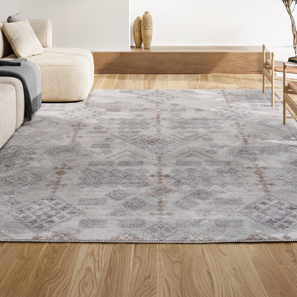 Vulpecula Bhalil Berber Diamond Geometric Area Rug