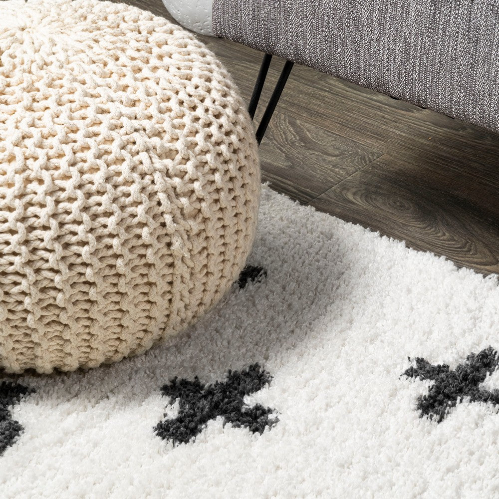 Rotorua Cristo Berber Geometric Shag Area Rug