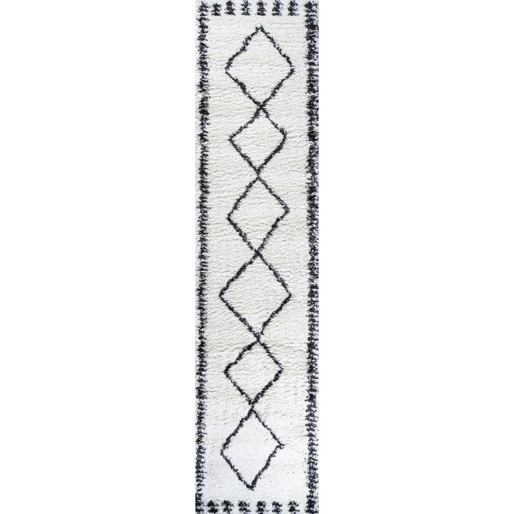 Whangarei Calvia Moroccan Diamond Shag Area Rug