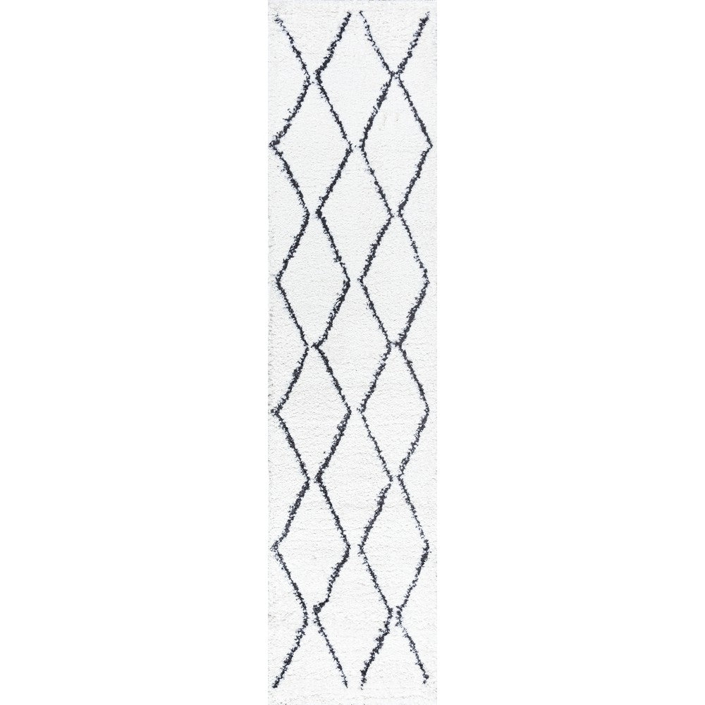 Hibiscus Catala Moroccan Diamond Shag Area Rug