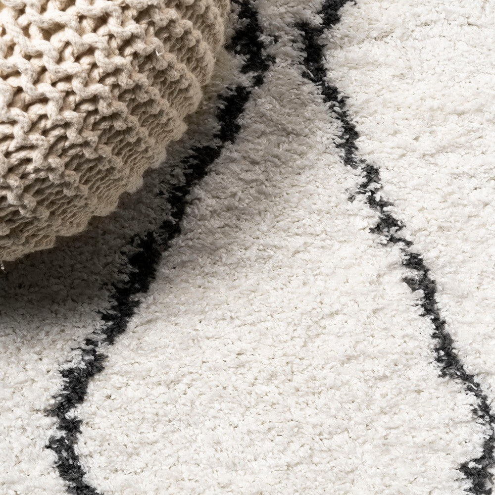Hibiscus Catala Moroccan Diamond Shag Area Rug