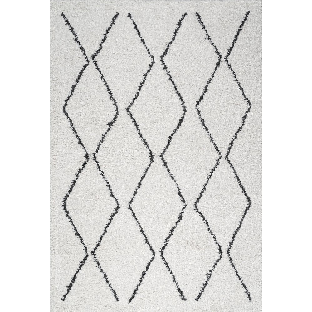 Hibiscus Catala Moroccan Diamond Shag Area Rug