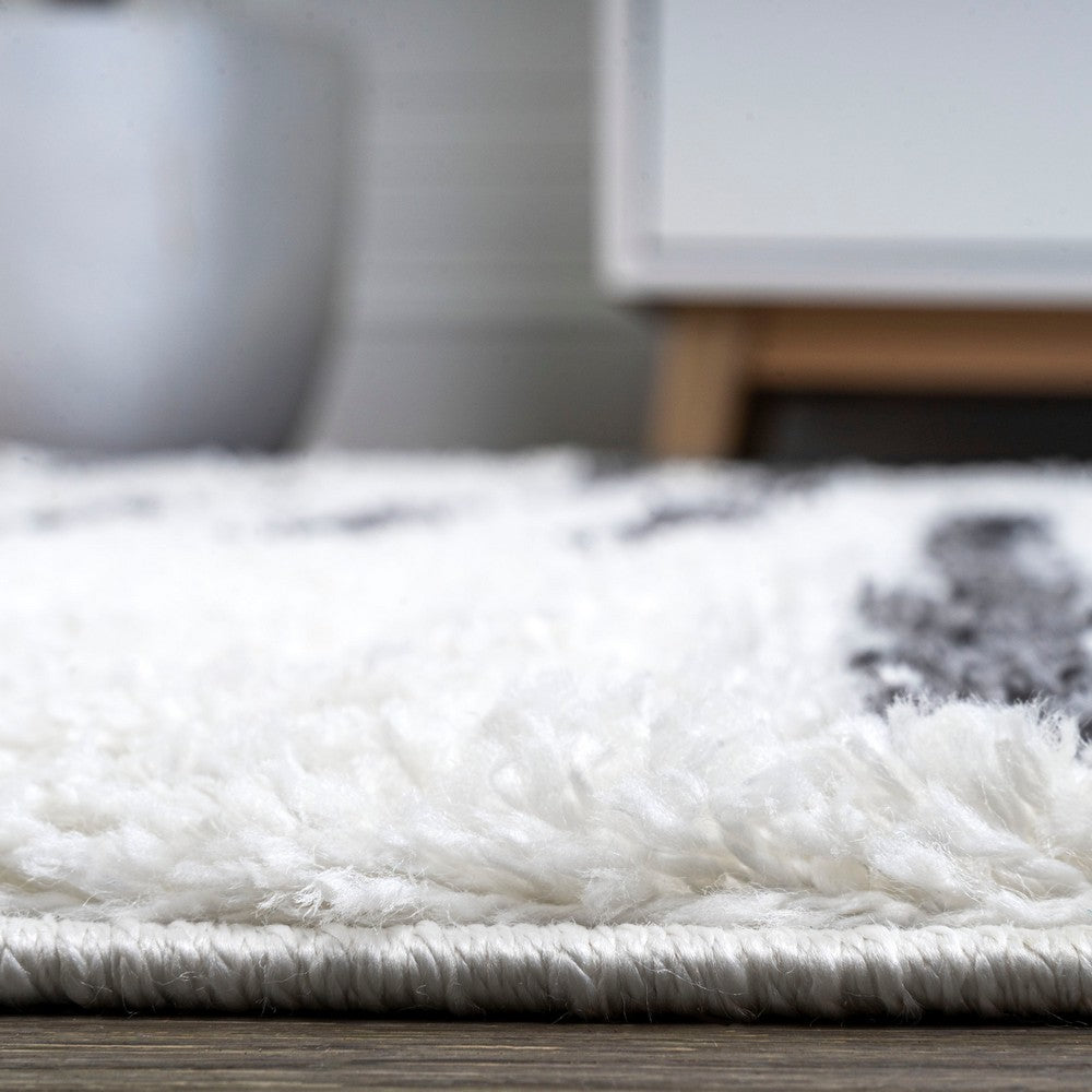 Nelson Petra Stripe Geometric Shag Area Rug