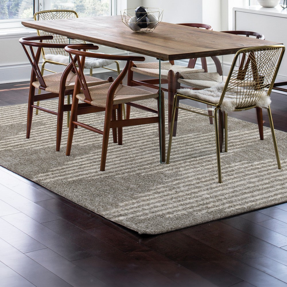 Hastings Elm Diamond Stripe Geometric Area Rug