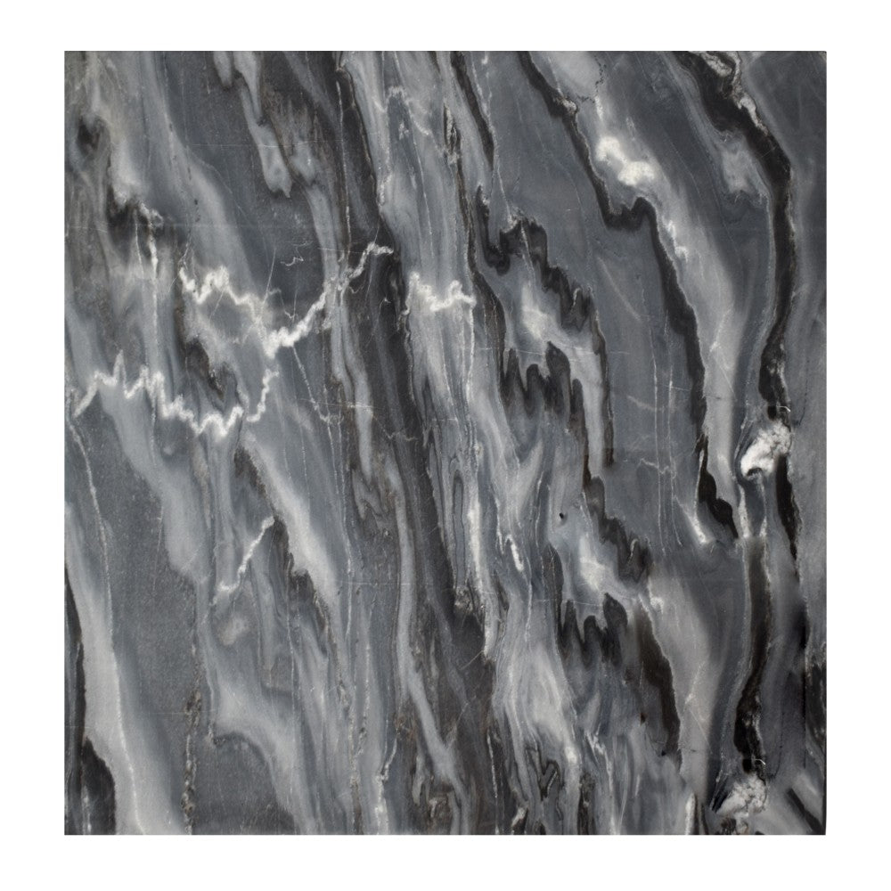 Erosia 15" Contemporary Natural Marble Handmade Cube End Table