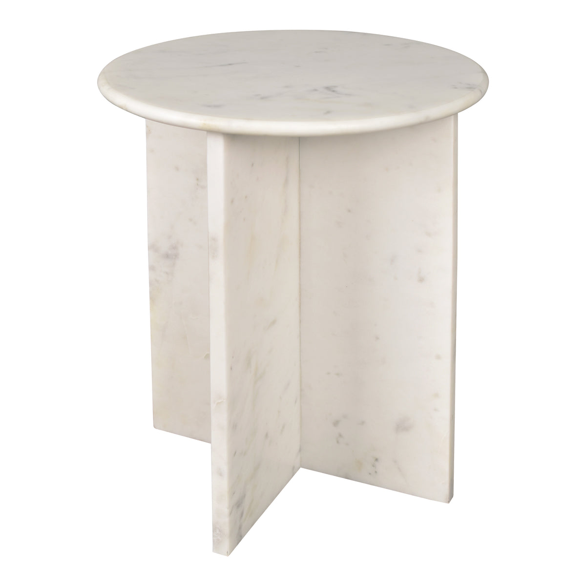 Lippa 17.75" Contemporary Natural Marble Handmade X-Shaped End Table