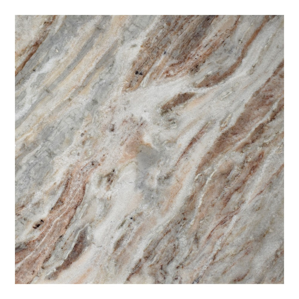 Stone 18.5" Contemporary Natural Marble Handmade T-Shaped End Table