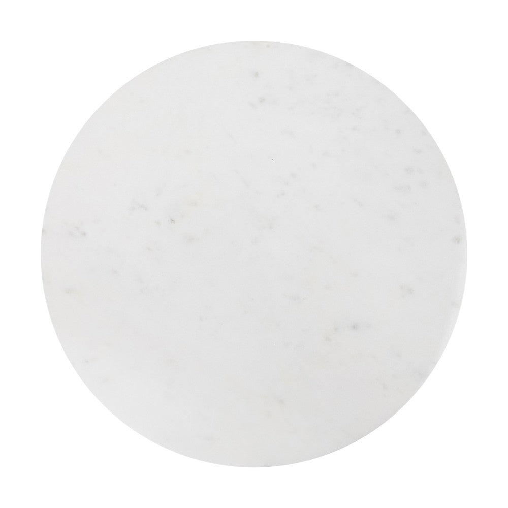 Decorative 17.5" Contemporary Natural Marble Handmade X-Shaped End Table
