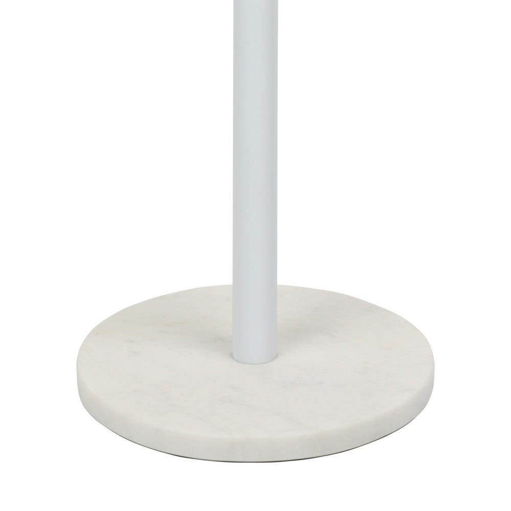 Birch 22.25" Contemporary Natural Marble/Metal Pedestal Drink Table